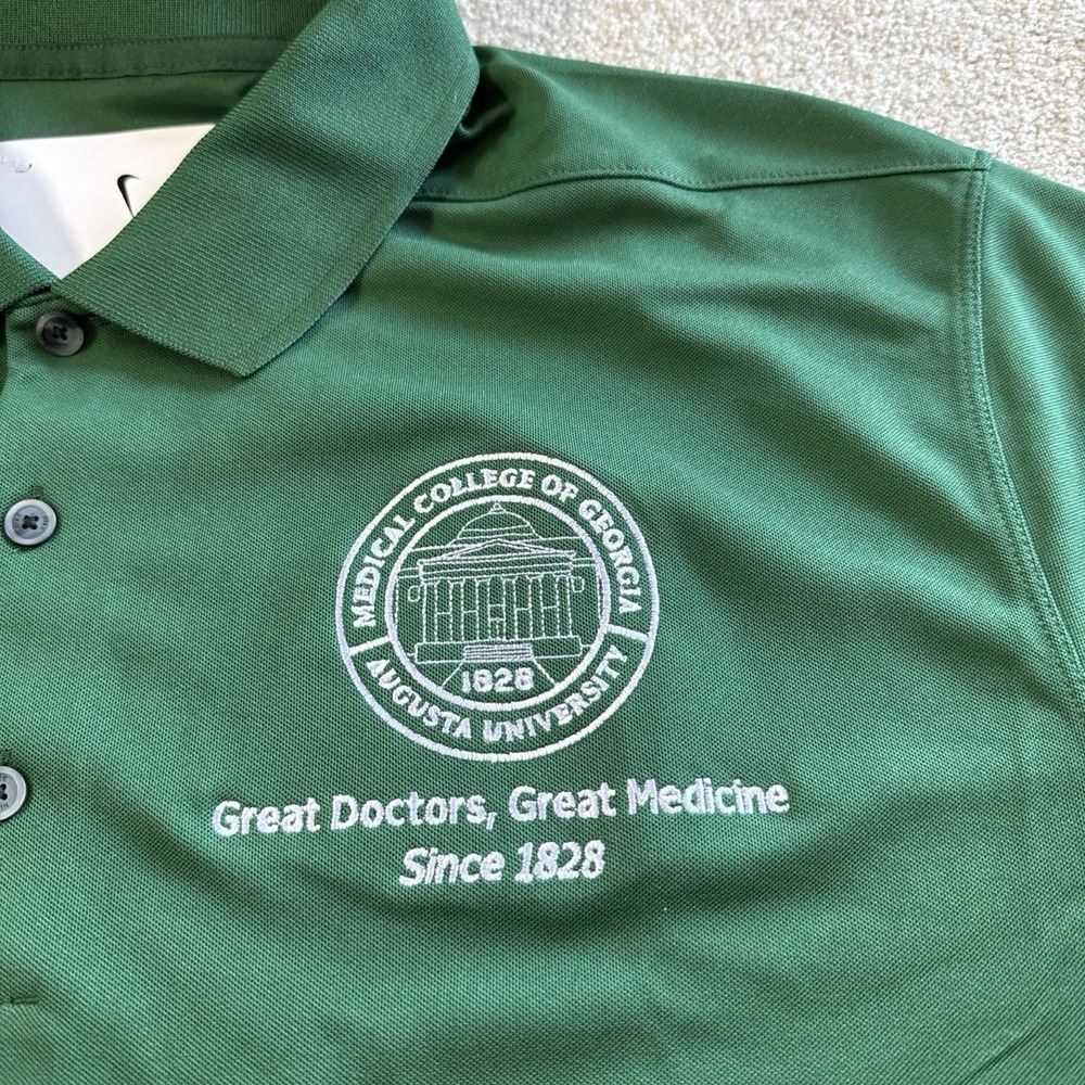 NWT Nike Mens XL Augusta Medical College of Georgia Polo Shirt Green Embroidered - Picture 4 of 8